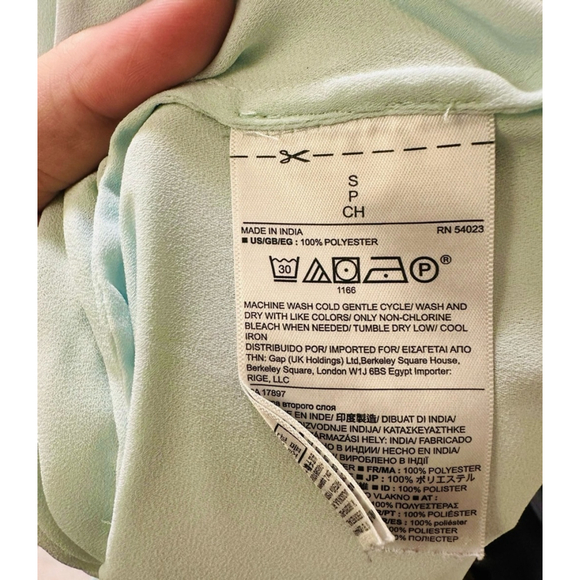 Banana Republic Mint Green Sleeveless Glass of Water Lace Overlay Blouse Small - Picture 9 of 10